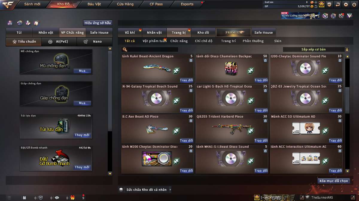 shop acc cf uy tin gia re